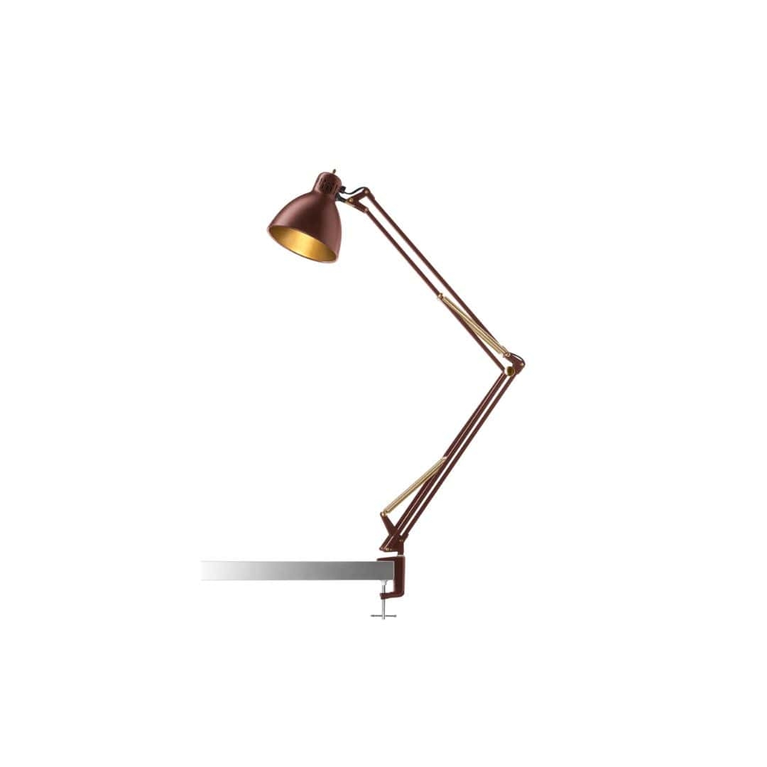 Archi T1 Junior Bordlampe Med Klemme Marmor Rød Så Længe Lager Haves- Nordic Living