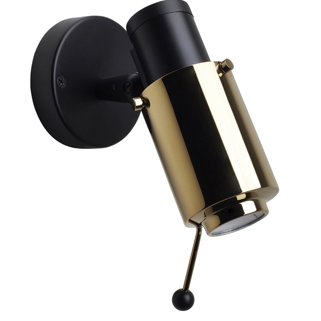 Biny Spot Mat Sort Guld   Afbryder Dcw Editions