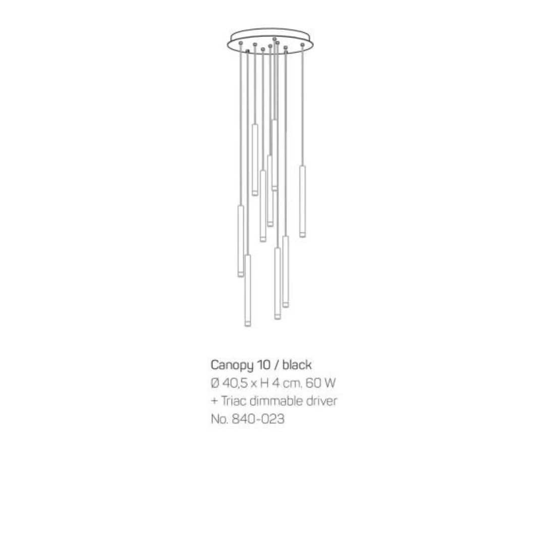 Canopy 10 Lampeophæng Sort Loom Design