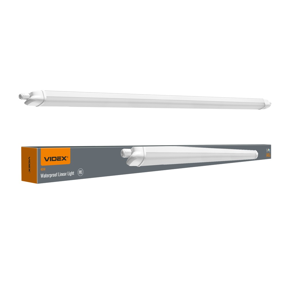 120cm Led Lineær Lampe 40w Sammenkoblingsbar  Ip65  5000k  Hvid Kulør : Neutral