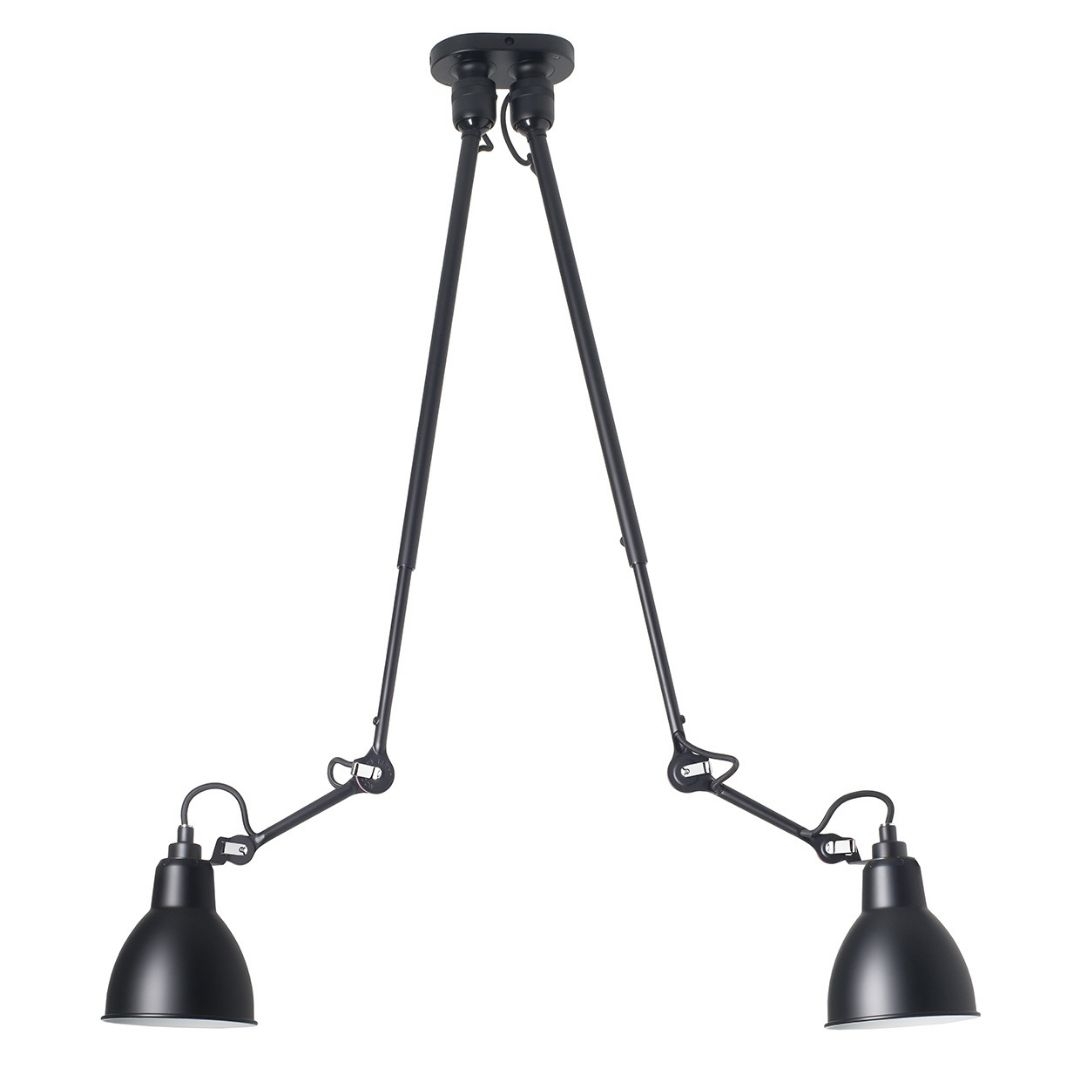 302 Double Loftlampe Sort Lampe Gras