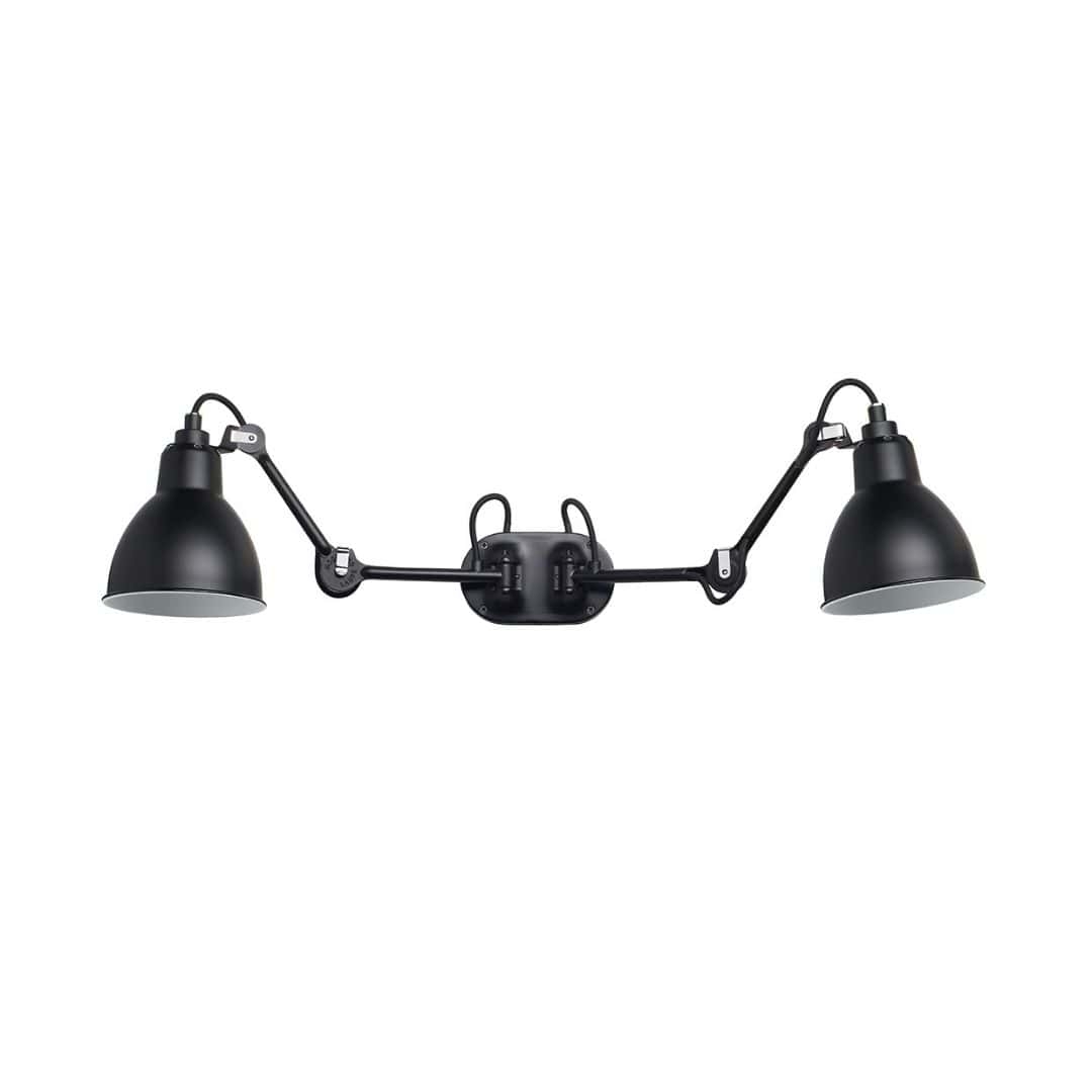 204 Double Væglampe Sort Lampe Gras