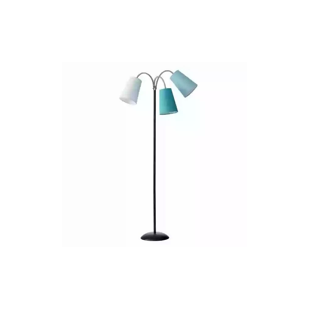 E14 Salsa Gulvlampe Fra Nielsen Light   Sort  Aqua Og Lyseblå