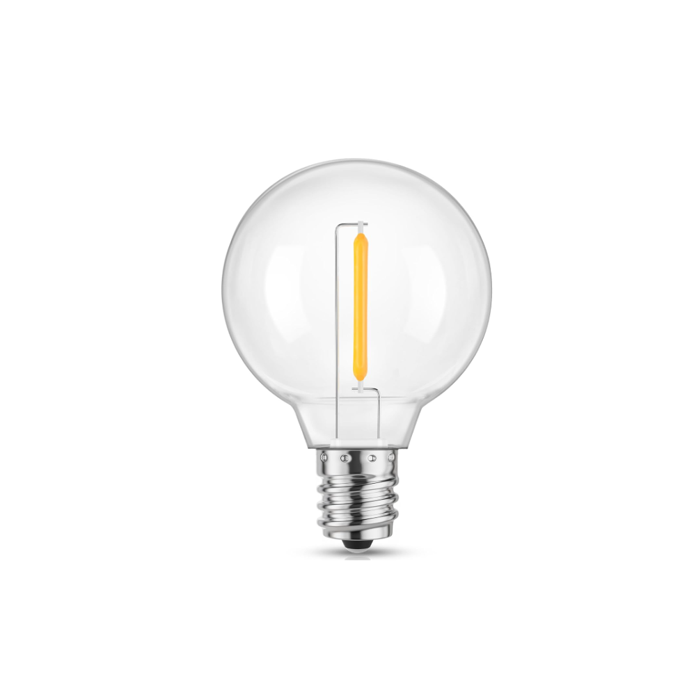 1w Led Kronepære G40  Kultråd  Klart Glas  E14 Dæmpbar : Ikke Dæmpbar  Kulør : Varm