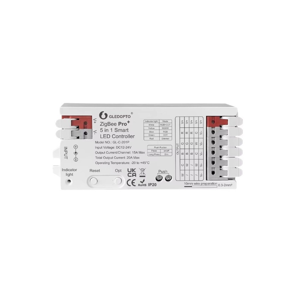 Gledopto Pro 5i1 Zigbee Strip Controller Hue Kompatibel  12v 24v  Rgb Cct