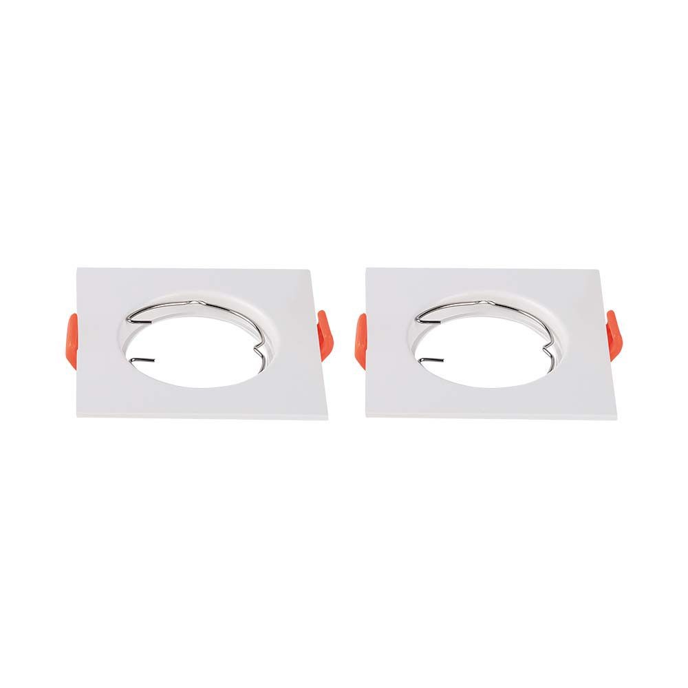 -pak Gu10 Lampe Firkantet  Hvid