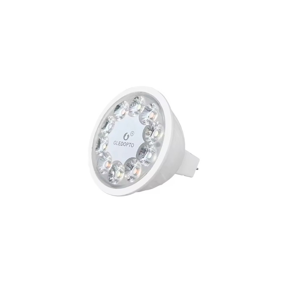 Gledopto 5w Zigbee Led Pære Hue Kompatibel  12v 24v  Rgb Cct  Mr16   Gu5   Dæmpbar : Via Zigbee  Kulør : Rgb   Cct  Varm Til Kold Hvid