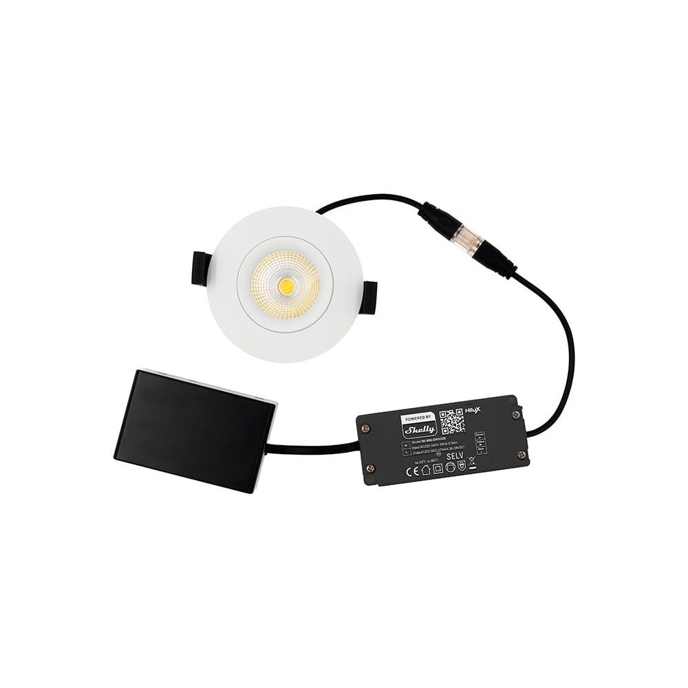 Hilux Ds8 Tilt360 Shelly Smart Led Indbygningsspot  Ra95  2200-6500k  Hvid