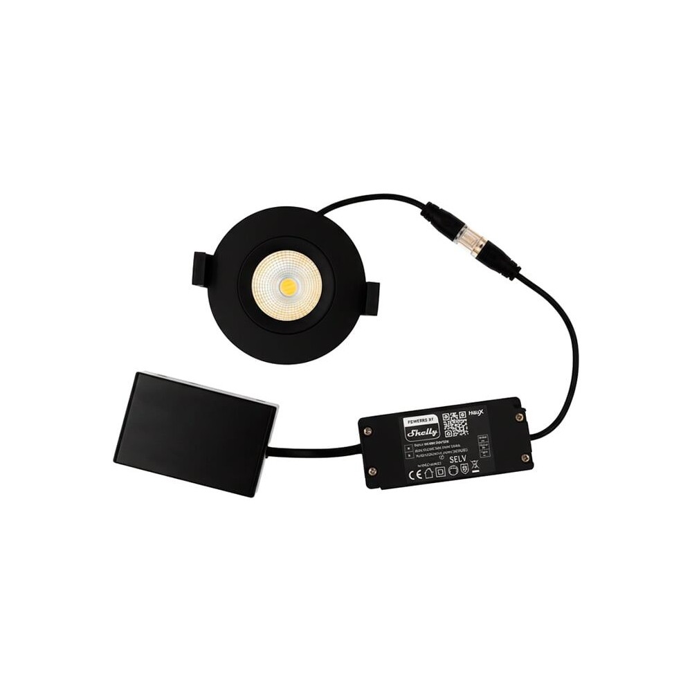 Hilux Ds8 Tilt360 Shelly Smart Led Indbygningsspot  Ra95  2200-6500k  Sort