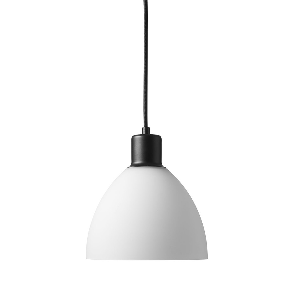 Ida Pendel Lampe ø18 Til E27   Sort Opal Glas