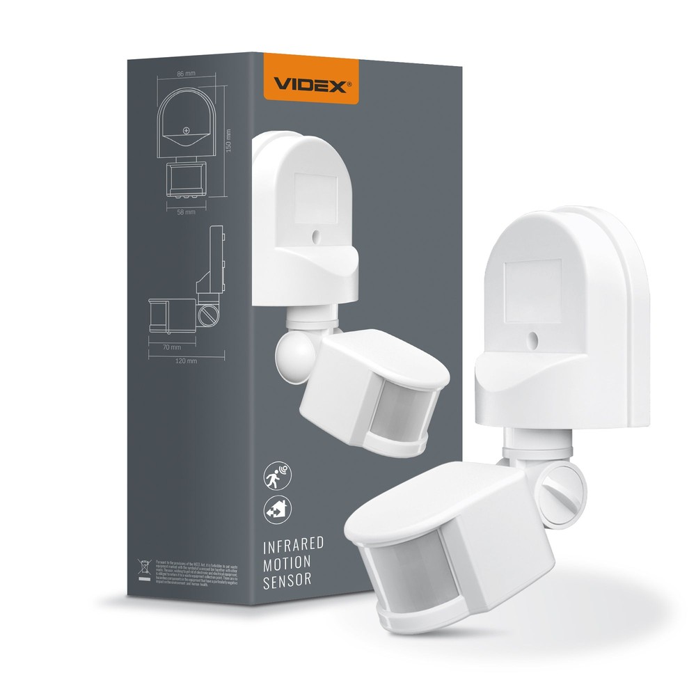 1200w Pir Bevægelses- Og Lyssensor 230v