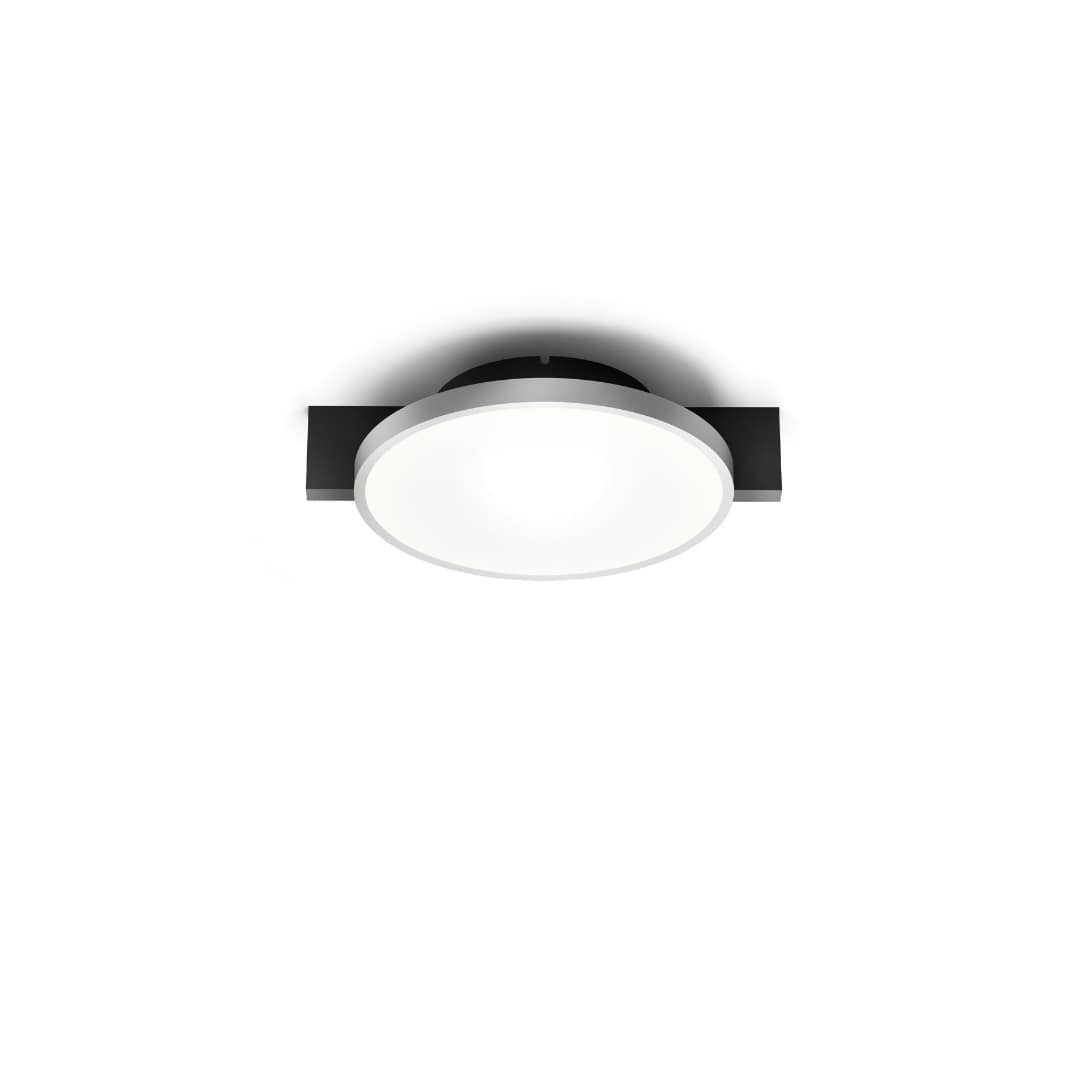 Inlay Round C1 Matt Black   Satin Silver Porsche