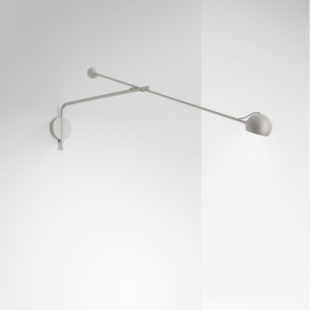 Ixa Arm Væglampe Hvid Grå Artemide