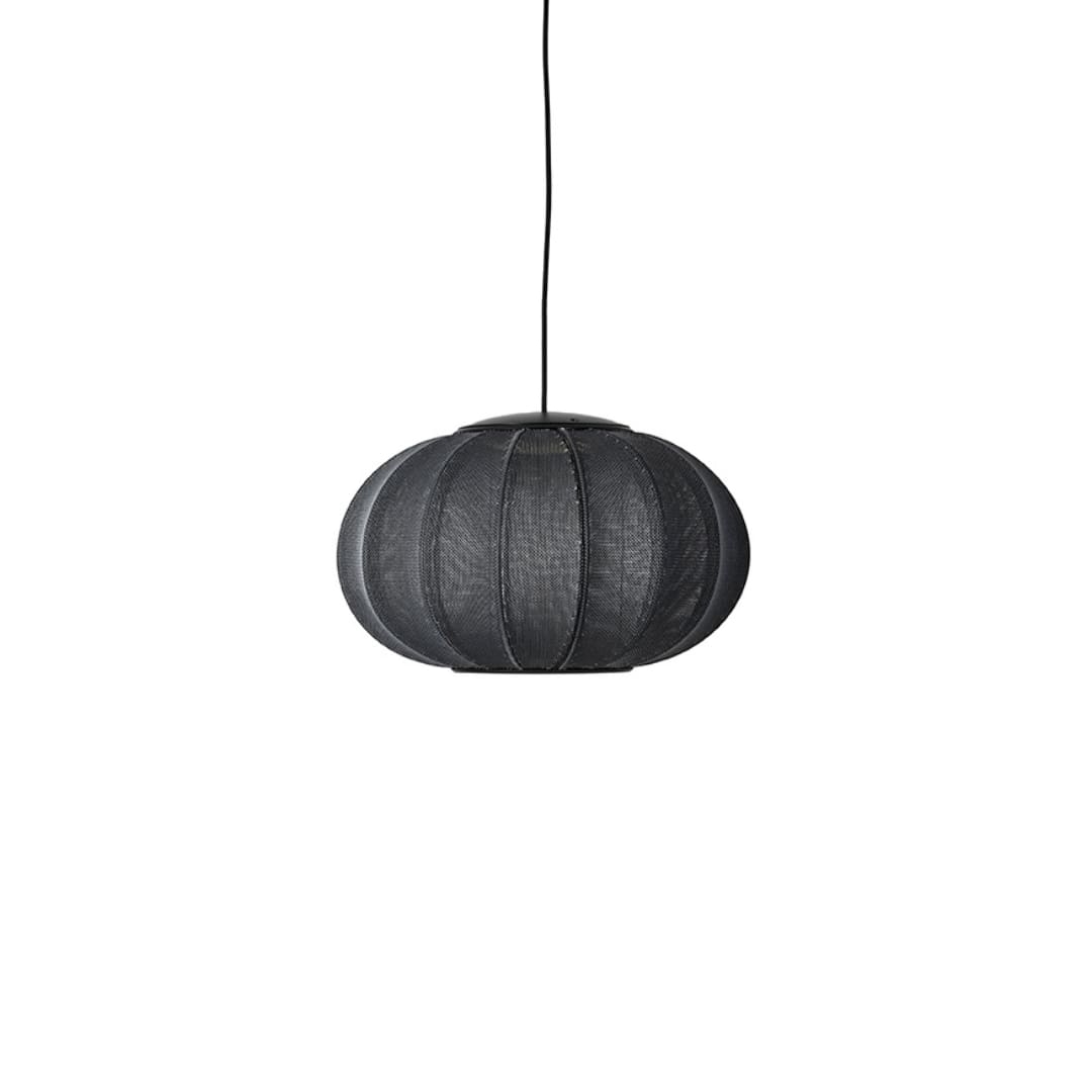 Knit-wit 45 Led Oval Pendel Black Made By Hand