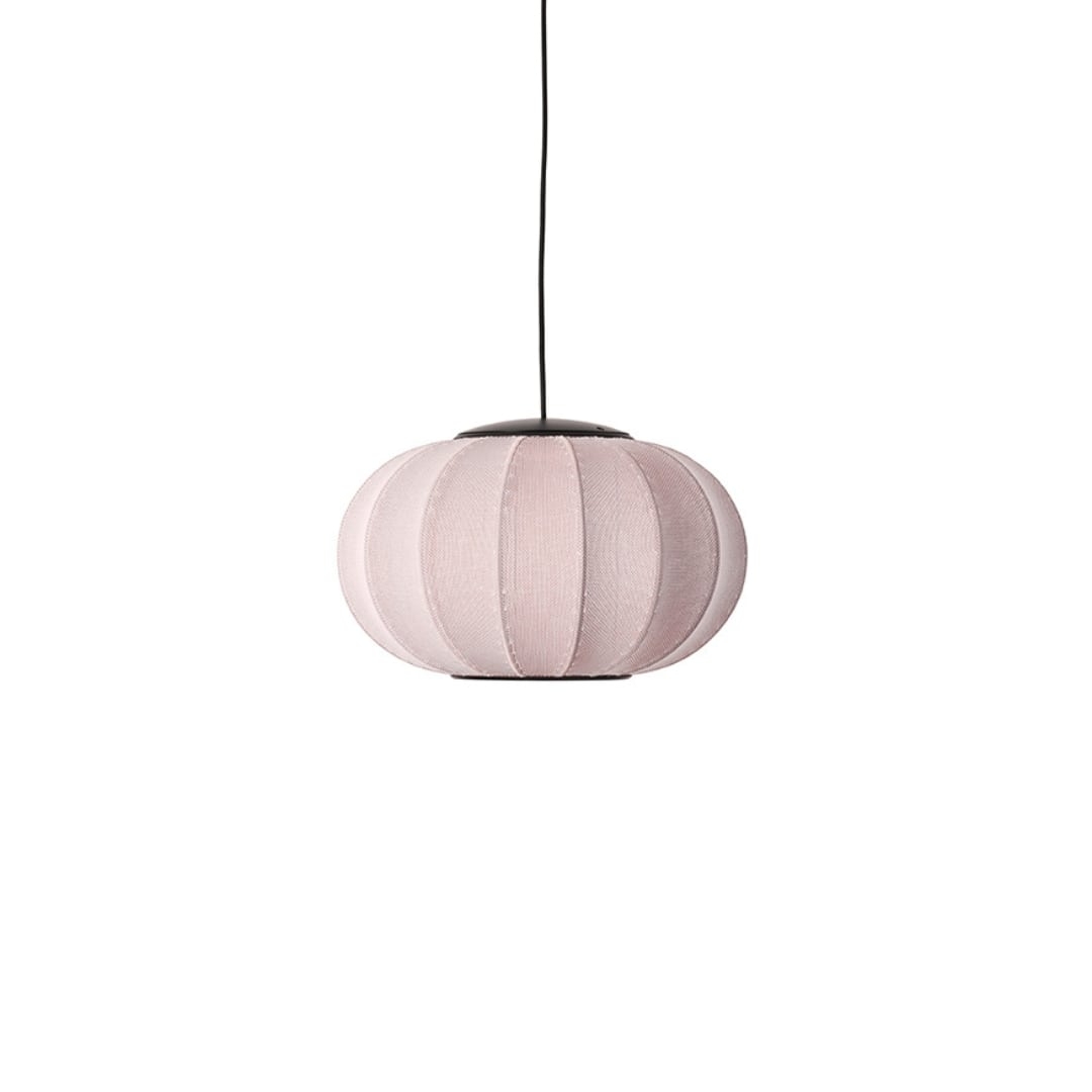 Knit-wit 45 Led Oval Pendel Light Pink Made By Hand