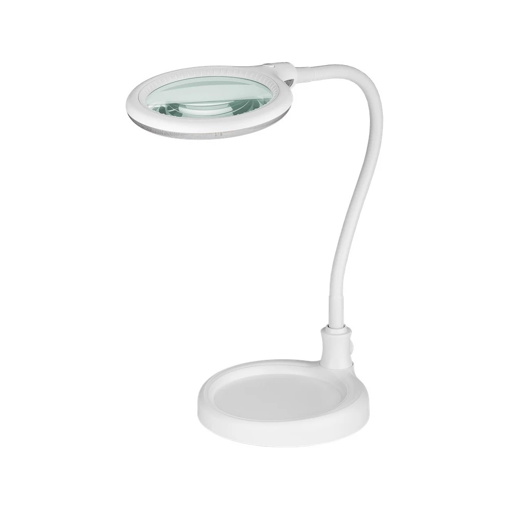 Led Luplampe   Svanehals 6w Hvid  Bordlampe  Klemme Og Fod