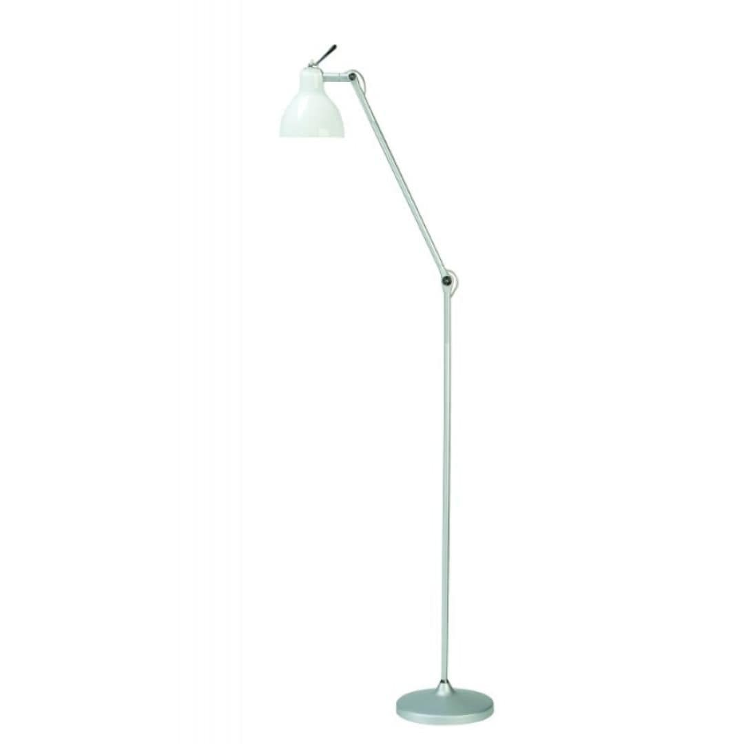 Luxy F1 Gulvlampe Alu Blank Hvid Skærm Rotaliana