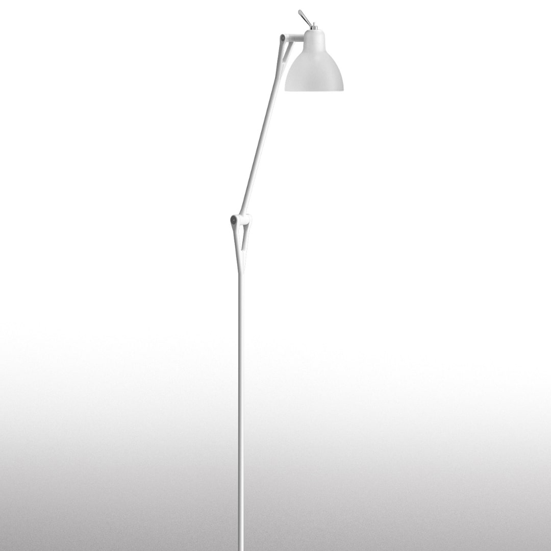 Luxy F1 Gulvlampe Mat Hvid Mat Hvid Skærm Rotaliana