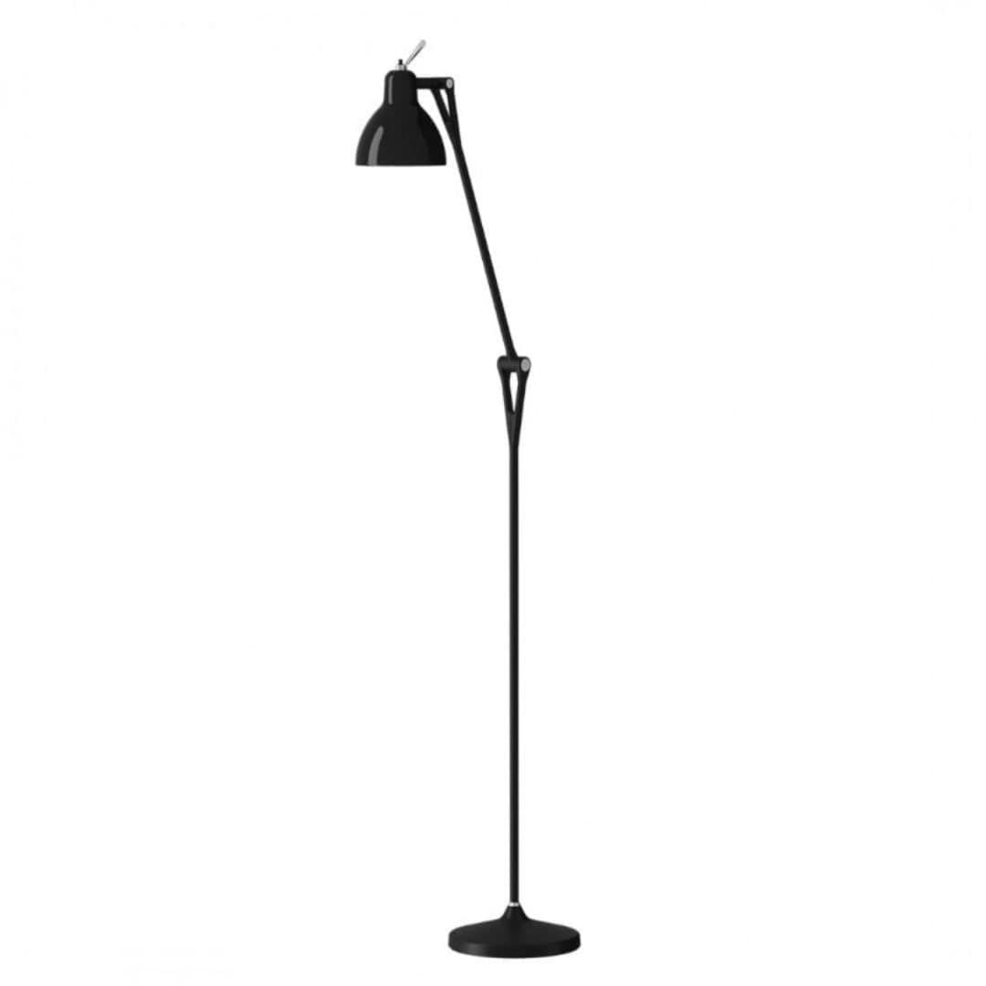 Luxy F1 Gulvlampe Mat Sort Blank Sort Skærm Rotaliana