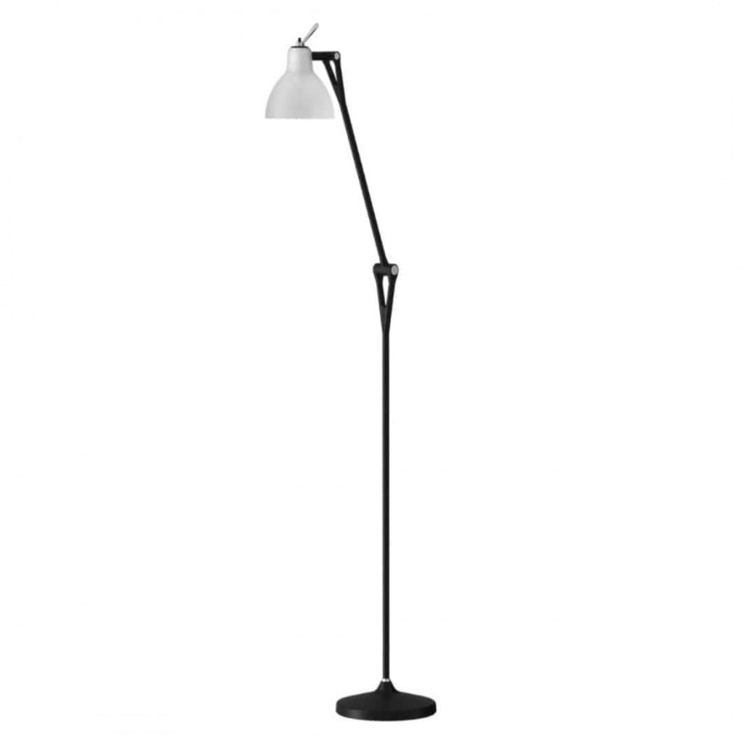 Luxy F1 Gulvlampe Mat Sort Mat Hvid Skærm  Uden Original Emballage- Afhentes   Odense Rotaliana