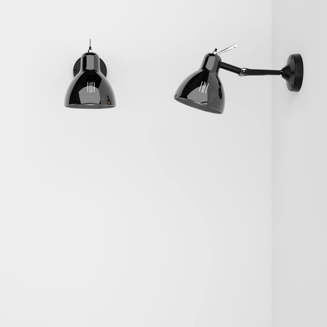 Luxy Glam H0 Væg   Loftlampe Smokey Sort Rotaliana