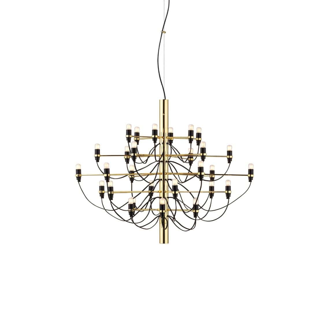 2097   30 Lysekrone Messing Led Flos