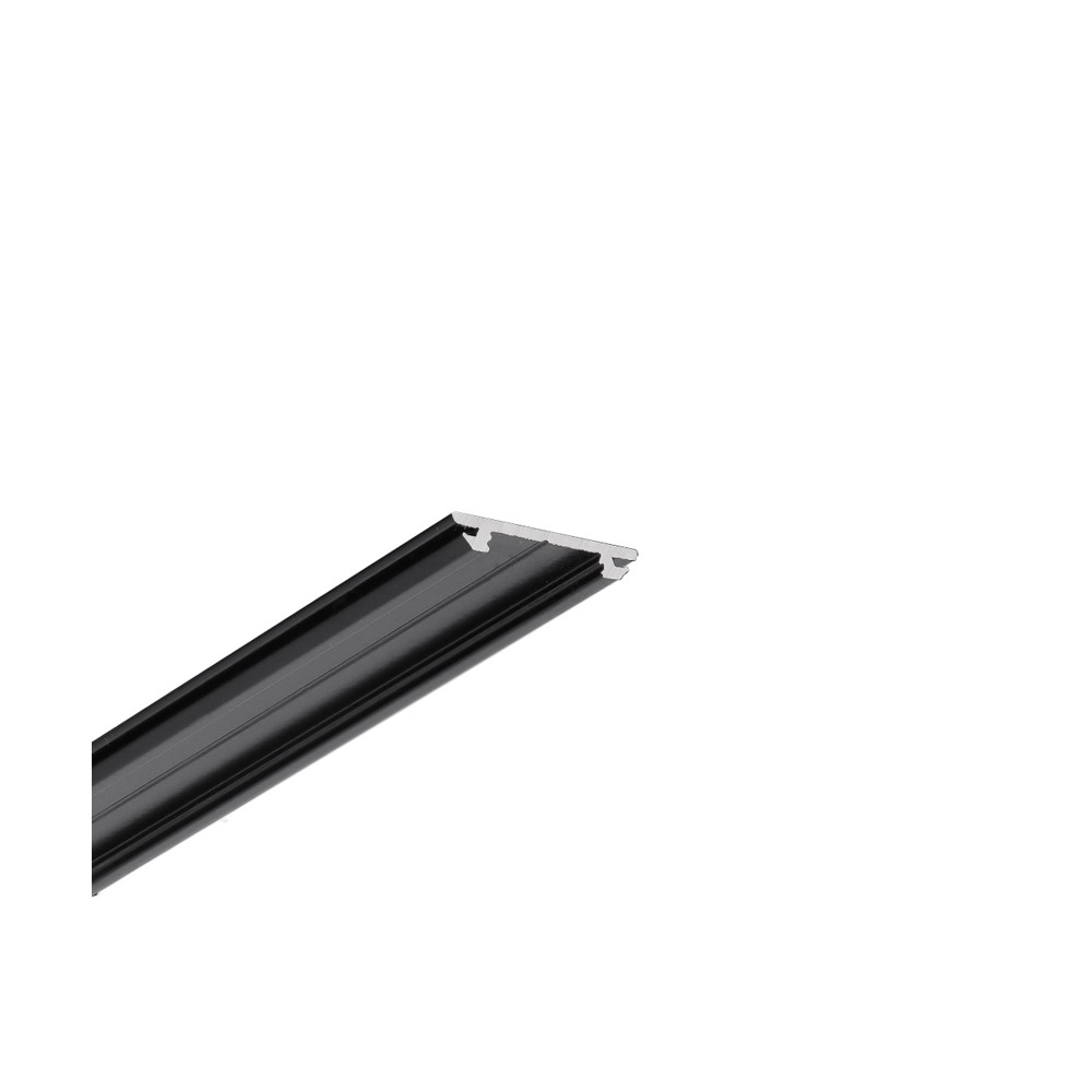 1m Aluprofil Arc12 Cd U5 Sort Lakeret