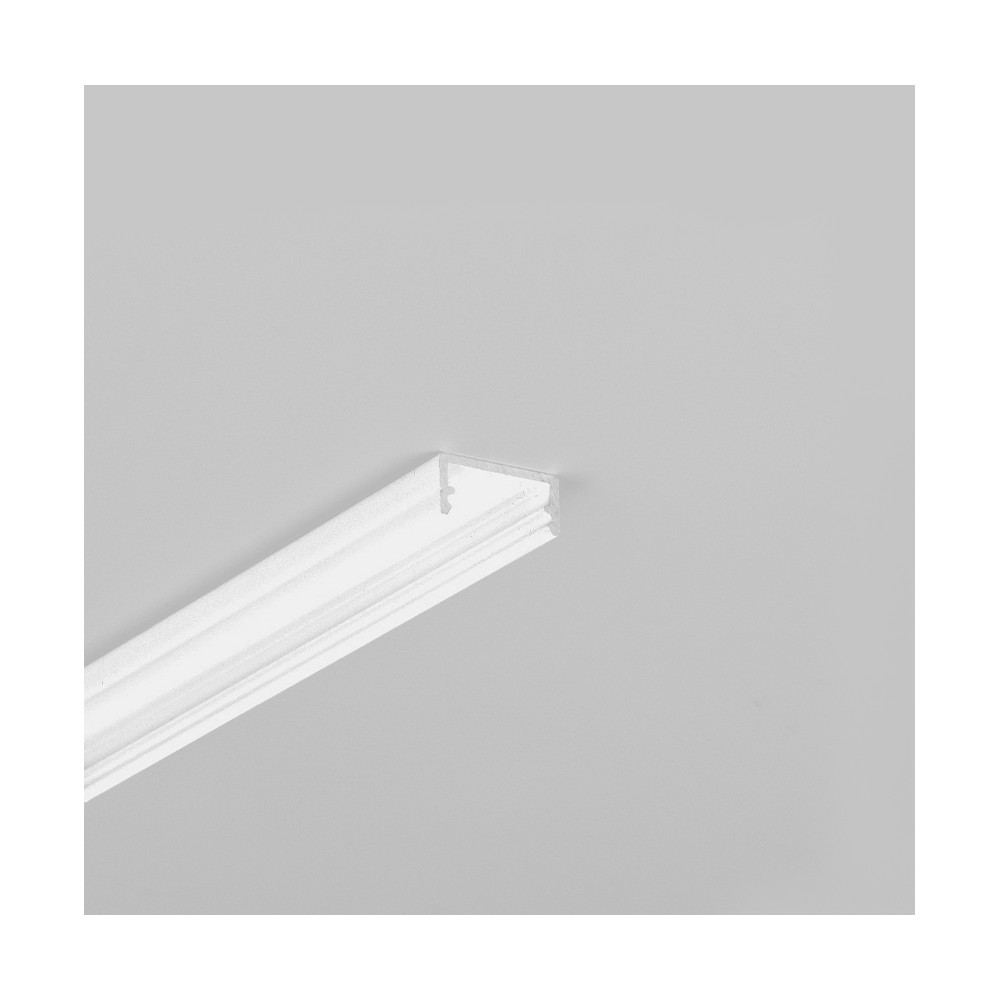 1m Aluprofil Begton12     Hvid Lakeret  Påbygning  Led Skinne