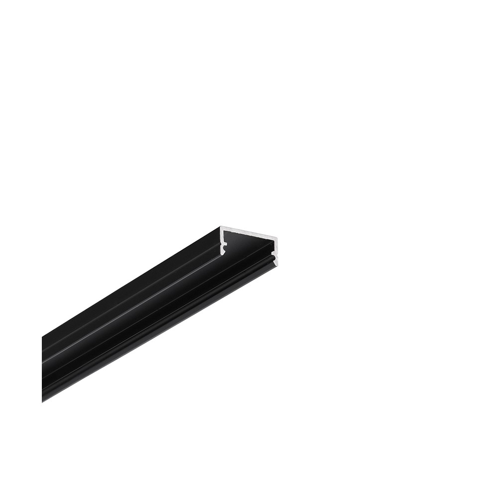 1m Aluprofil Begton12     Sort Anodiseret  Påbygning  Led Skinne
