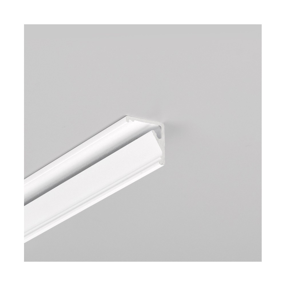 1m Aluprofil Cabi12   Hvid Lakeret  Hjørne  Led Skinne