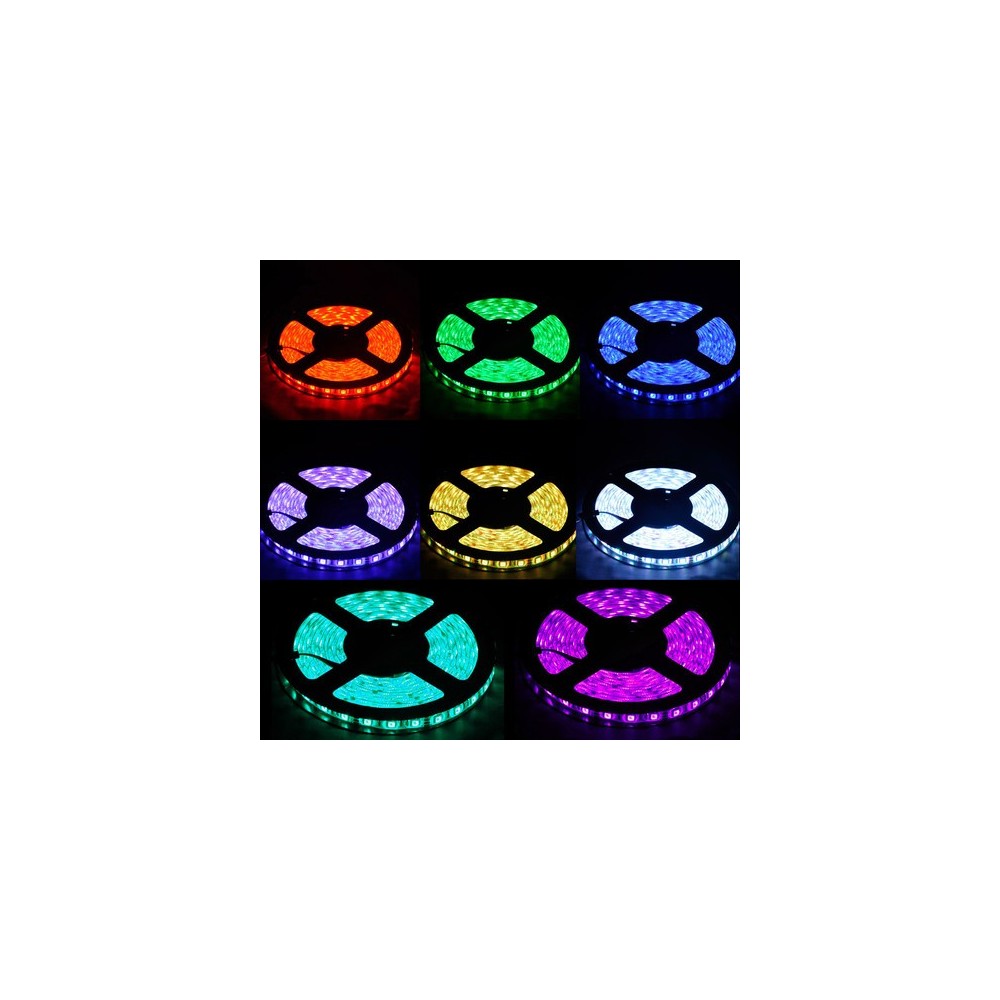 -tac   8w   Rgb Stænktæt Led Strip 5m  30 Led Pr  Meter