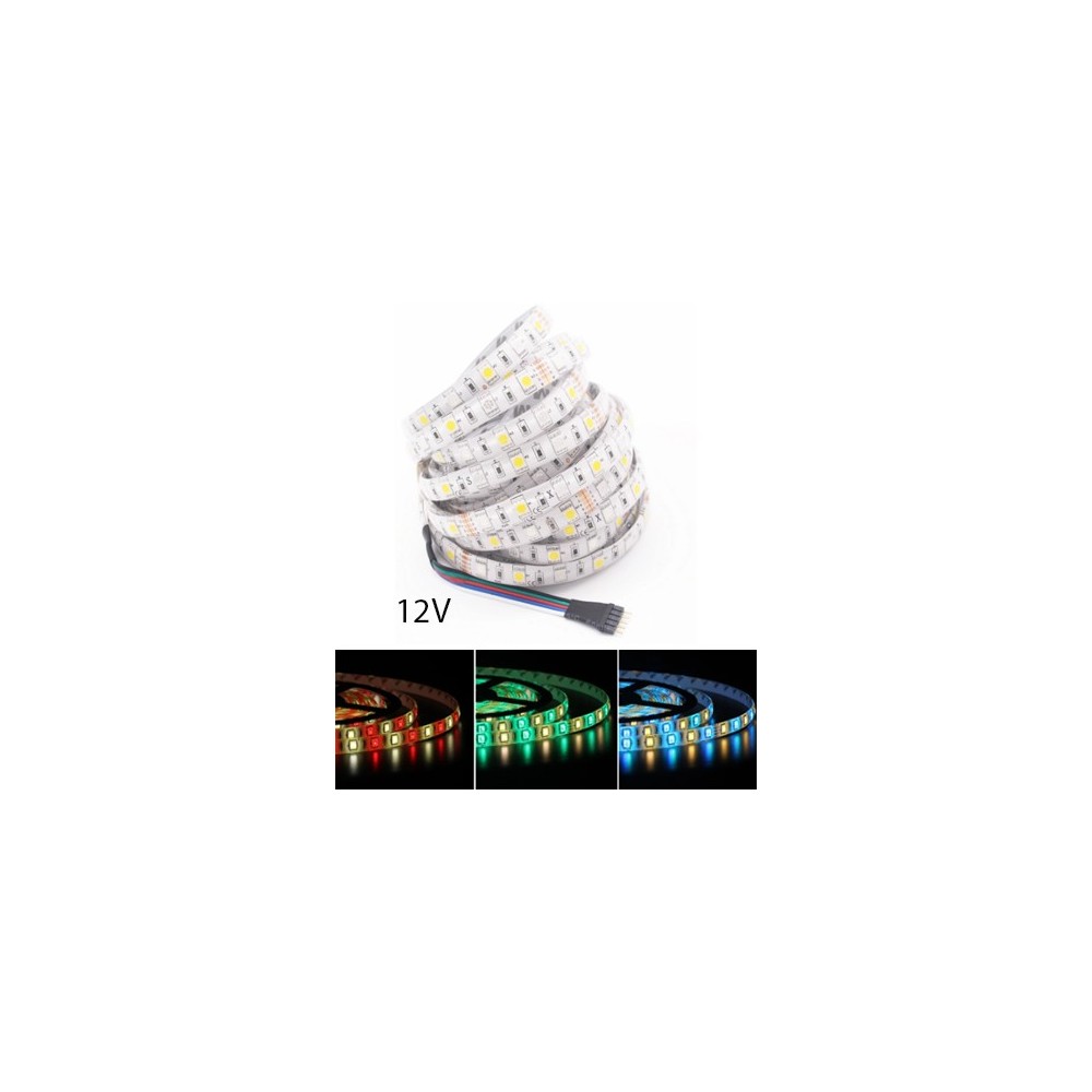 12w   Rgb Ww Led Strip 5m  Ip65  60 Led Pr  Meter  12v