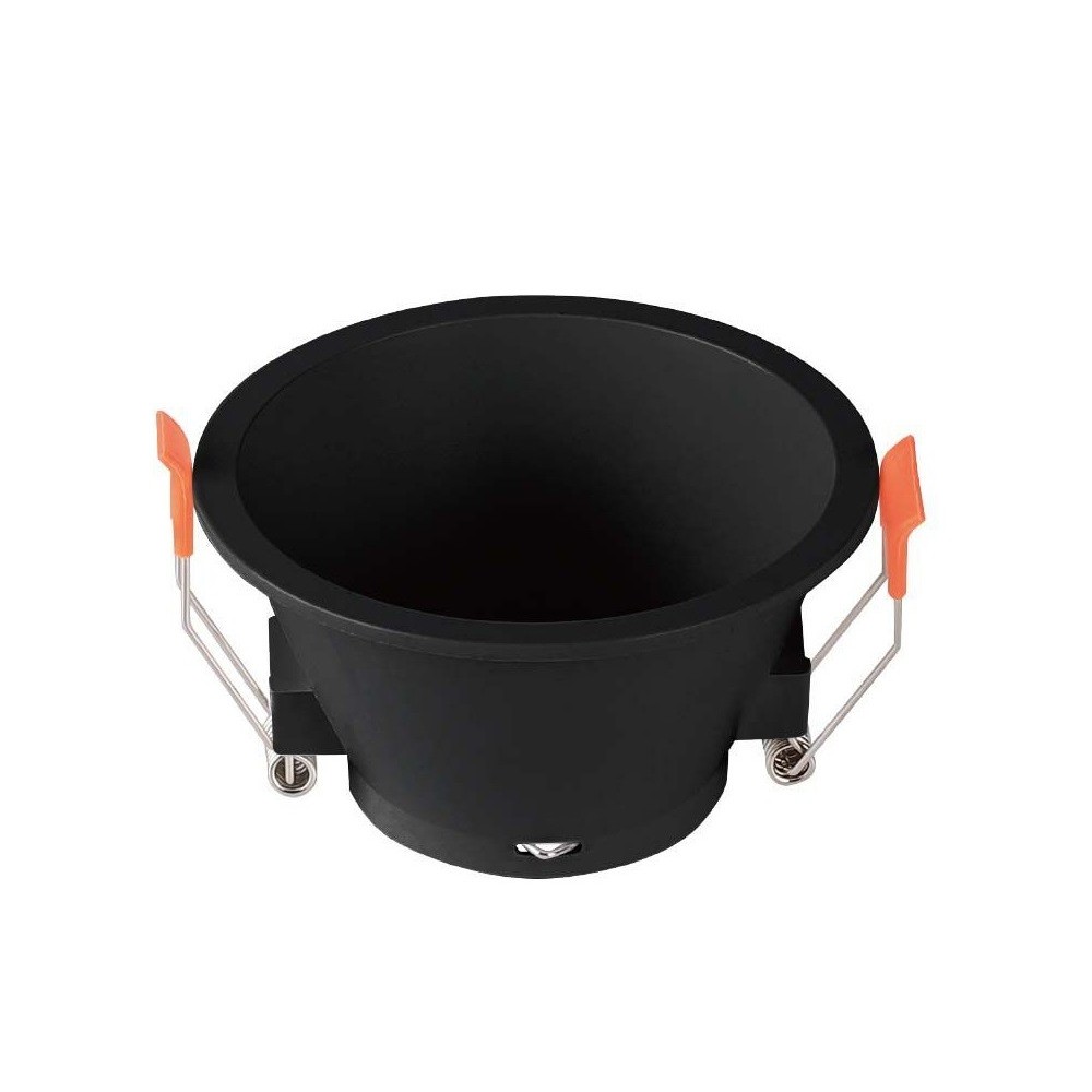 Downlight  Blænder Ikke  Uden Lyskilde Hul: ø8   Cm  Mål: ø9   Cm  Sort  Vælg Mr16 Eller Gu10 Fatning Fatning : Gu10