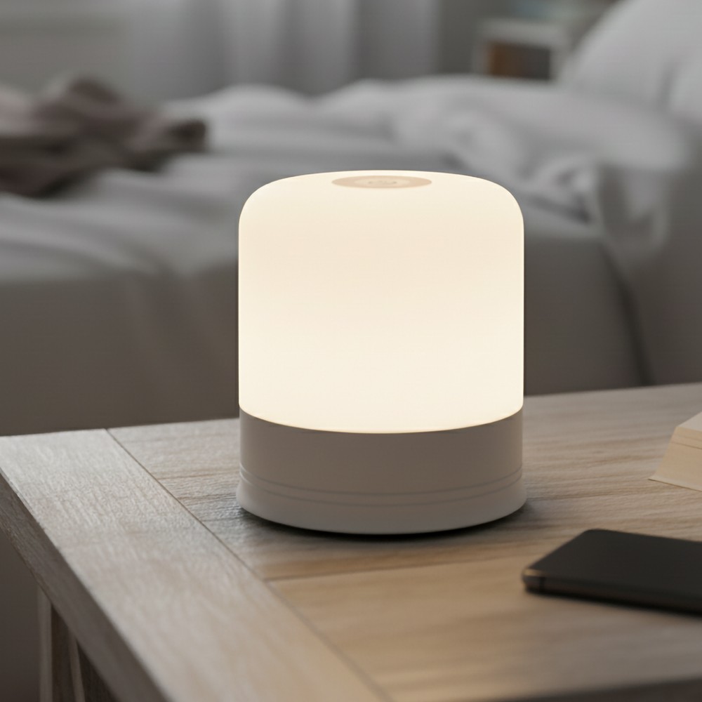 Opladelig Led Bord Natlampe Hvid  Touch Dæmpbar  3i1  Ip54 Indendørs Udendørs Dæmpbar : Dæmpbar  Kulør : Cct  Varm Til Kold Hvid