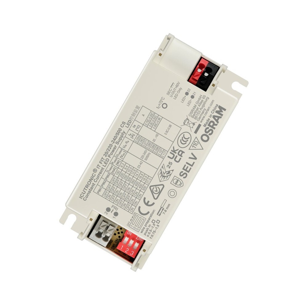 Osram 21w  -10v Dæmpbar Driver Til Led Panel Med  -10v Signal Interface  23-42v  150-500ma Dæmpbar :  -10v Dæmpbar