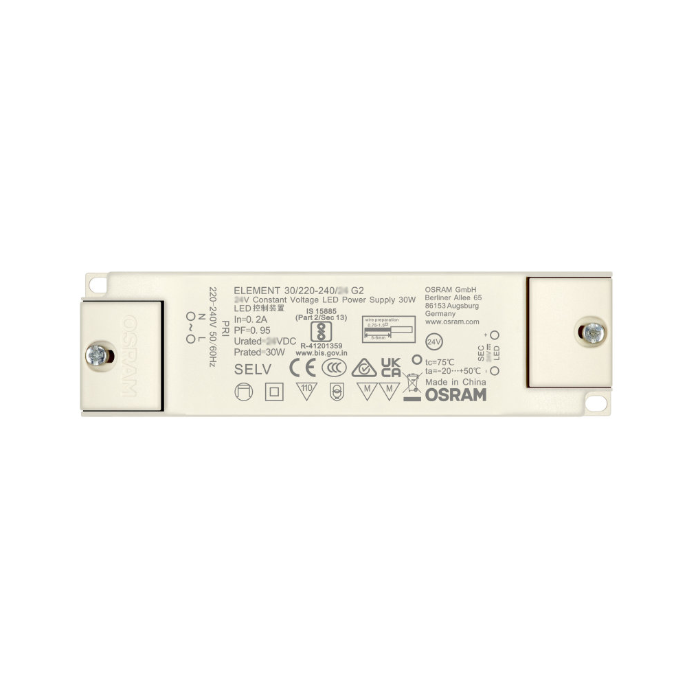 Osram 30w Strømforsyning 12v Dc    5a  Ip20 Indendørs