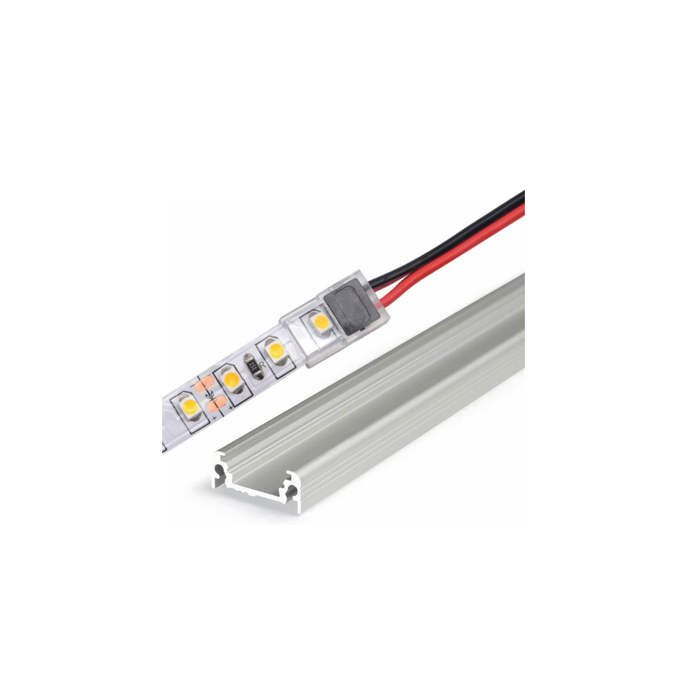 Samler Til 8mm Led-strip Til Løse Ledninger Tynd  Ip20  Til Enkeltfarvede Strips  Til Aluprofiler