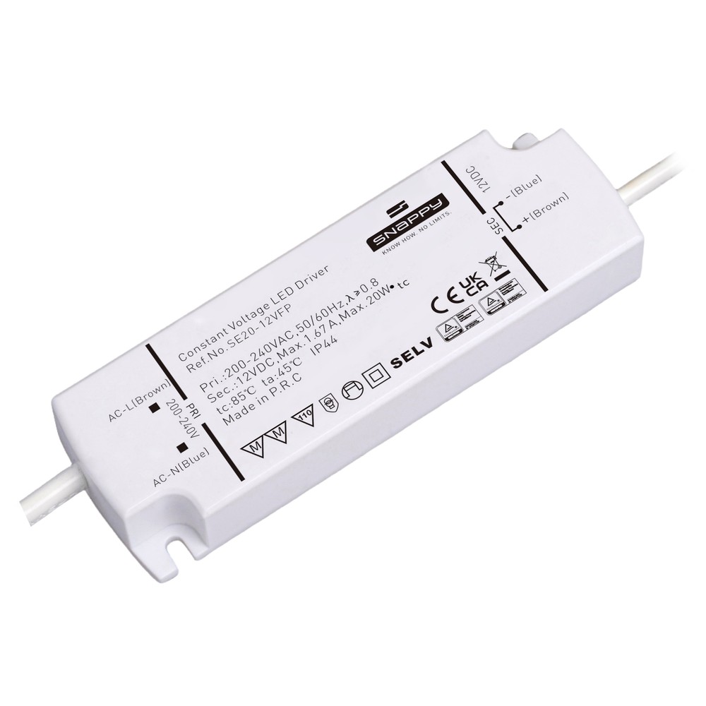 Snappy 20w Strømforsyning 12v Dc    67a  Ip44