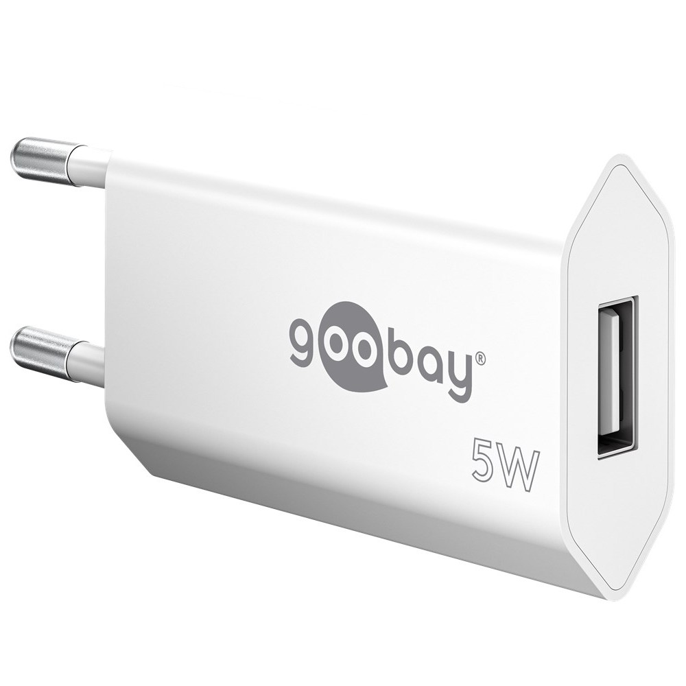 Usb Oplader 5w Hvid  Usb-   Perfekt Til Mobil Og Lamper