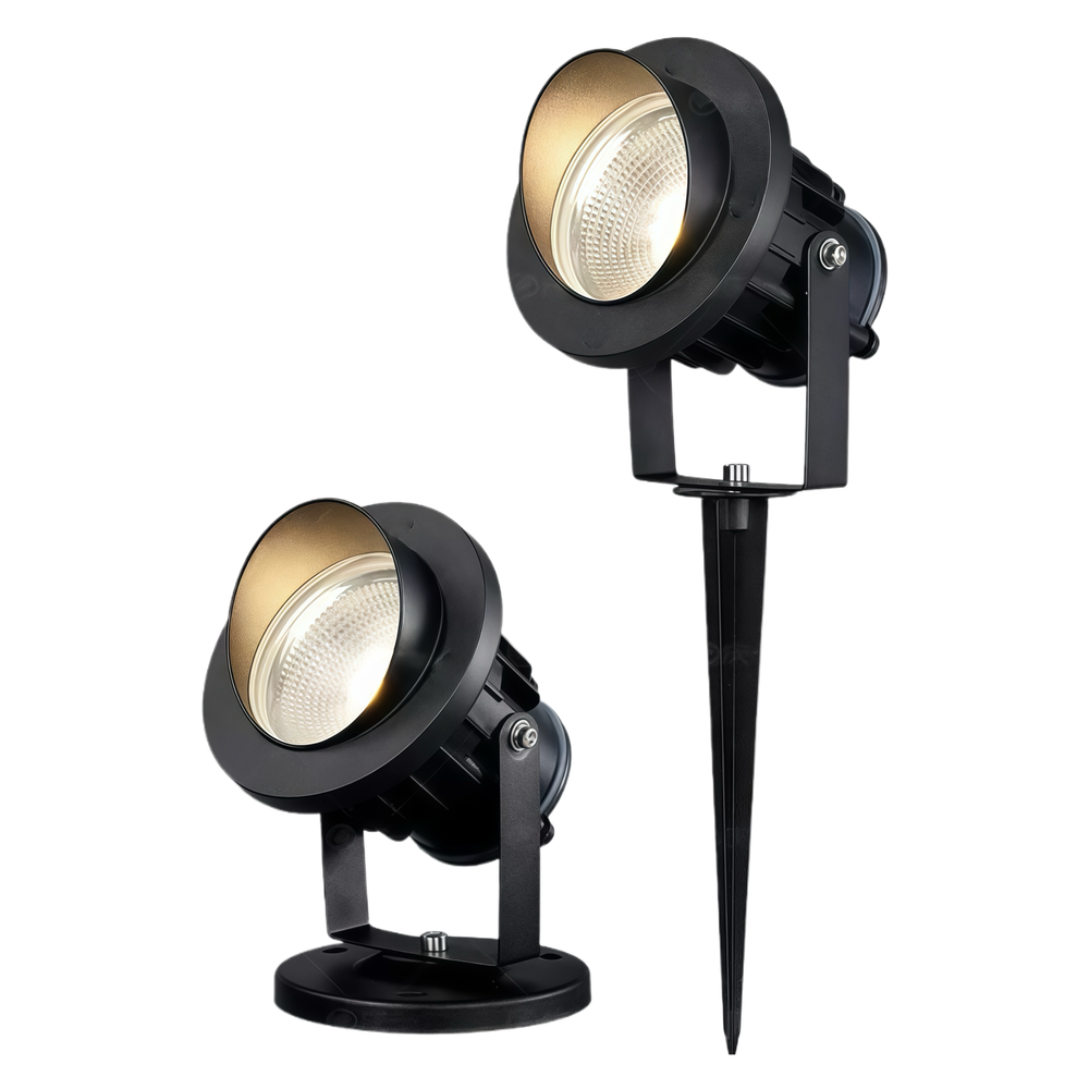12-24v Led Havelampe 20w  Sort  Spyd  1700 Lm  Ip65 Farve På Hus : Sort  Kulør : Neutral