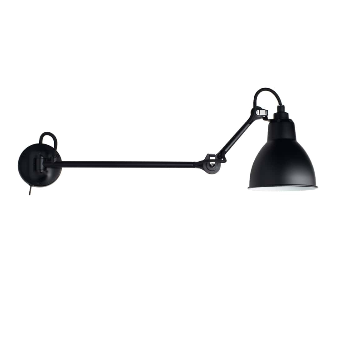 204 Væglampe L40    Afbryder Sort Lampe Gras