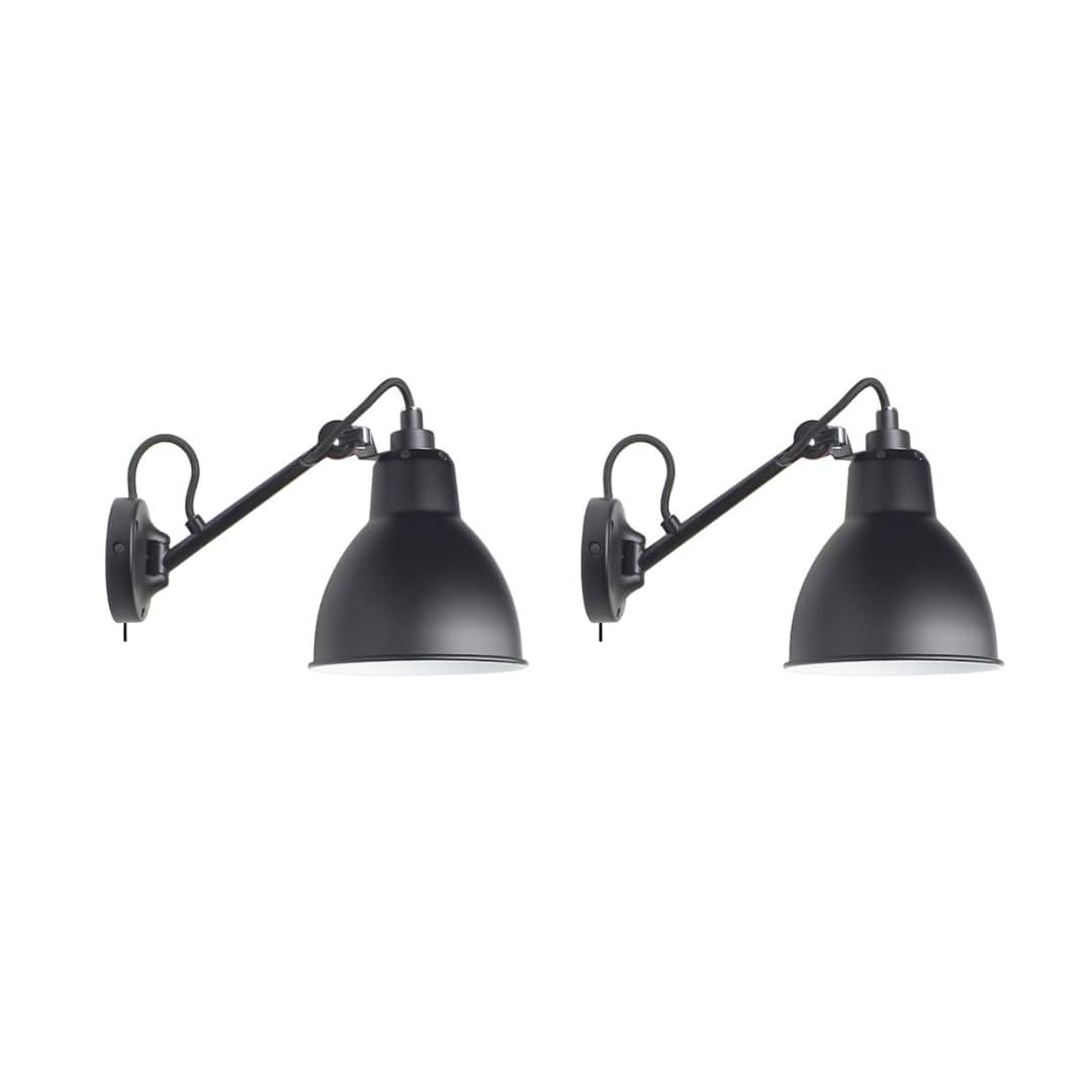 104 Væglampe Sort    Afbryder   Pak Lampe Gras
