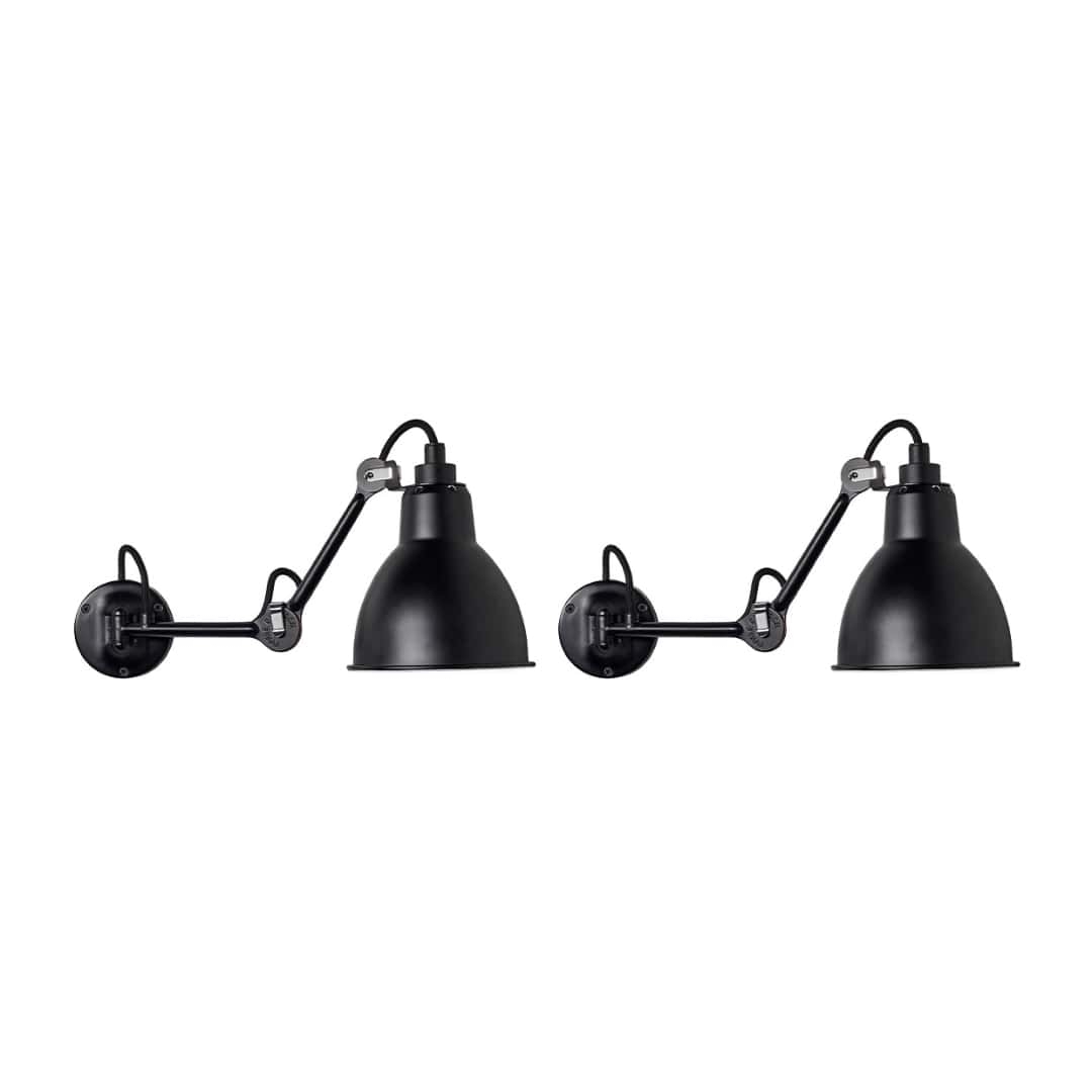 204 Væglampe Sort   Pak Lampe Gras