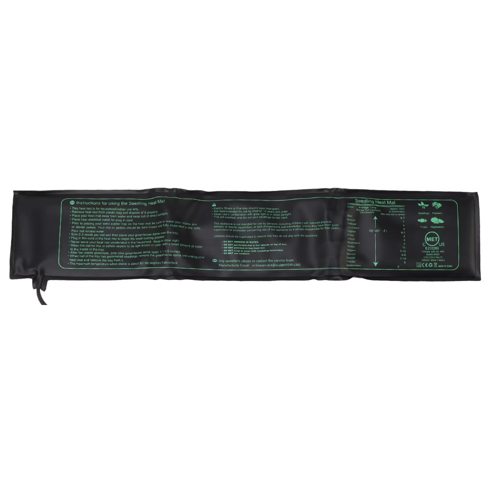 Varmemåtte Til Vindueskarm 8w  Til Forspiring Af Frø  10   52   Cm      Meter Ledning