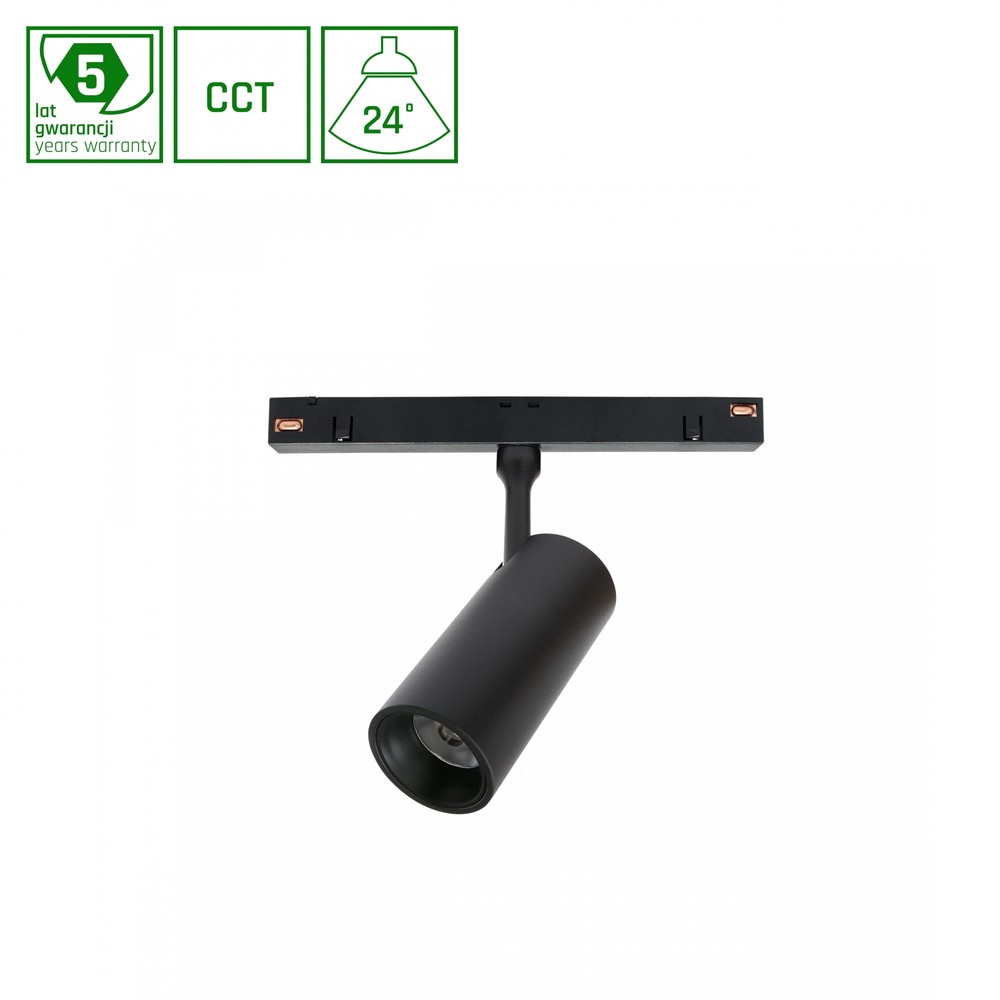 100 System Shift Spot 7w Cct      Skinnespot  45x143mm  24  Sort    års Garanti Dæmpbar : Ikke Dæmpbar  Kulør : Cct  Varm Til Kold Hvid