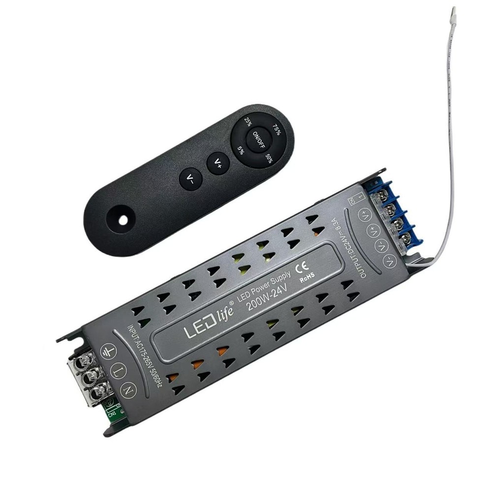 Ledlife 200w Dæmpbar Strømforsyning Med Fjernbetjening 24v Dc    33a  Flicker Fri  Ip20 Indendørs