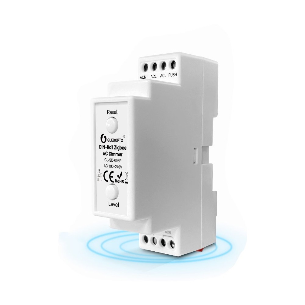 Zigbee Dæmper Modul Til Din-skinne Gledopto  Zigbee      200w